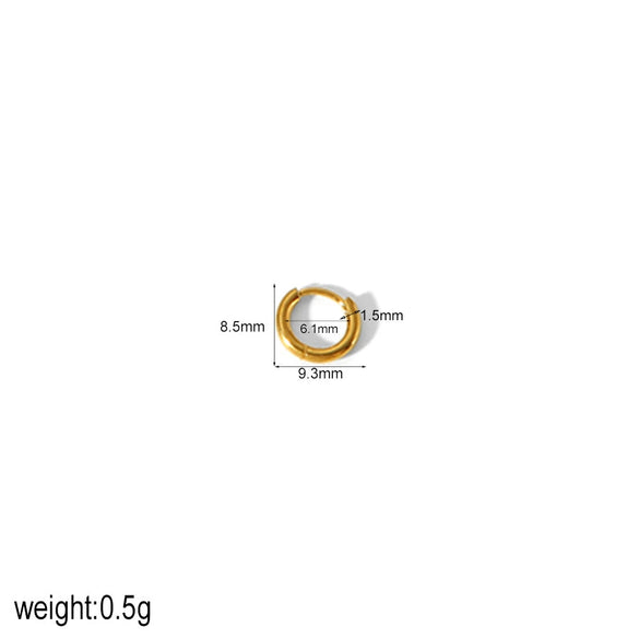 Wholesale Ins Style Personality Ear Buckle Titanium Steel 18K Gold Plated Earrings Jewelry With Electroplating