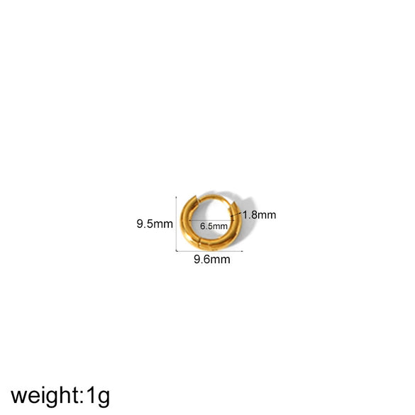 Wholesale Ins Style Personality Ear Buckle Titanium Steel 18K Gold Plated Earrings Jewelry With Electroplating