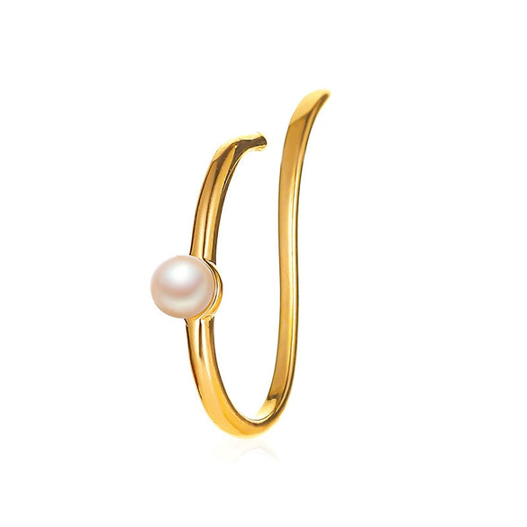 Wholesale Ins Style Retro Pearl Ear Clips And Ear Hooks For Women Geometric Alloy Electroplated Earrings