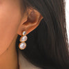 Wholesale Ins Style Simple Geometric Water Drop Inlaid Zircon Electroplated Stainless Steel Earrings For Women