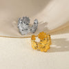 Wholesale Ins Style Simple Titanium Steel And Stainless Steel Ring 18K Goldplated Asymmetrical Geometric Jewelry For Women