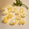 Wholesale Ins Style Stainless Steel Imitation Pearl Pendant Jewelry Accessories With 18K Gold Electroplated Totem Pattern Handmade