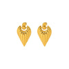 Wholesale Ins Style Striped Heart Shaped Stainless Steel 18K Gold Plated Earrings For Women