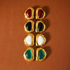 Wholesale Ins Style Vintage Retro Geometric Oval Stainless Steel Electroplated Earrings For Women