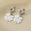 Wholesale Ins Style Women's Jewelry Titanium Steel Necklace With Clover Pendant And Plants And Flowers Pattern Electroplated Design