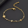 Wholesale Ins Style Women's Jewelry Titanium Steel Necklace With Clover Pendant And Plants And Flowers Pattern Electroplated Design