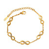 Wholesale Ins Style Women's Stainless Steel Jewelry Set With Cross Crown Roman Numerals Infinity Symbol Electroplated Necklace Bracelet Earrings