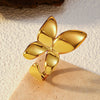 Wholesale Insect Pattern Stainless Steel 18K Gold Plated Open Ring Jewelry For Women