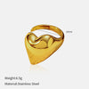 Wholesale Insect Pattern Stainless Steel 18K Gold Plated Open Ring Jewelry For Women