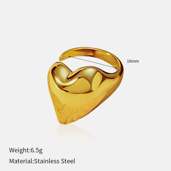 Wholesale Insect Pattern Stainless Steel 18K Gold Plated Open Ring Jewelry For Women