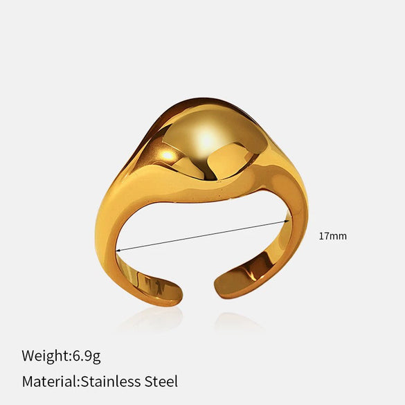 Wholesale Insect Pattern Stainless Steel 18K Gold Plated Open Ring Jewelry For Women