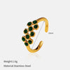 Wholesale Insect Pattern Stainless Steel 18K Gold Plated Open Ring Jewelry For Women