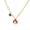 Wholesale Insect Patterned Copper Pendant Necklace With Zirconia For Women Rectangular Chain Style