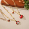 Wholesale Insect Patterned Copper Pendant Necklace With Zirconia For Women Rectangular Chain Style
