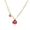 Wholesale Insect Patterned Copper Pendant Necklace With Zirconia For Women Rectangular Chain Style