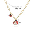 Wholesale Insect Patterned Copper Pendant Necklace With Zirconia For Women Rectangular Chain Style