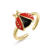 Wholesale Insect Shaped Copper Ring With Dripping Oil Design Personality Style For Women
