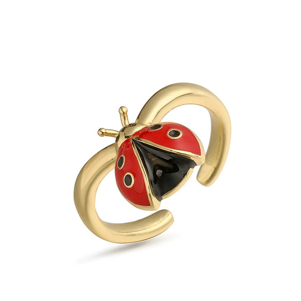 Wholesale Insect Shaped Copper Ring With Dripping Oil Design Personality Style For Women