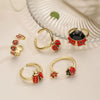 Wholesale Insect Shaped Copper Ring With Dripping Oil Design Personality Style For Women