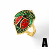 Wholesale Insect Style Copper Electroplated Real Gold Ring