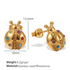 Wholesale Insect Style 316L Stainless Steel Earrings For Women With Electroplating Treatment