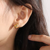 Wholesale Insect Style 316L Stainless Steel Earrings For Women With Electroplating Treatment