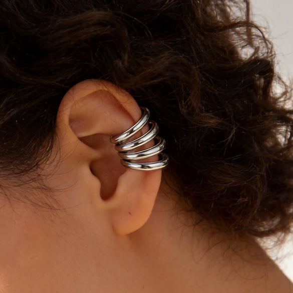 Wholesale Insstyle Geometric Cshaped Stainless Steel Earrings With Polish Processing For Women And Unisex