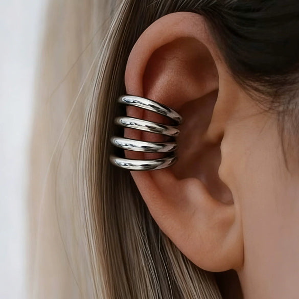 Wholesale Insstyle Geometric Cshaped Stainless Steel Earrings With Polish Processing For Women And Unisex
