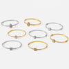 Wholesale Insstyle 18K Goldplated Geometric Zircon Clasp Stainless Steel Bracelet For Women