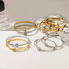 Wholesale Insstyle 18K Goldplated Geometric Zircon Clasp Stainless Steel Bracelet For Women