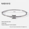 Wholesale Insstyle 18K Goldplated Geometric Zircon Clasp Stainless Steel Bracelet For Women