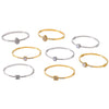 Wholesale Insstyle 18K Goldplated Geometric Zircon Clasp Stainless Steel Bracelet For Women