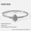 Wholesale Insstyle 18K Goldplated Geometric Zircon Clasp Stainless Steel Bracelet For Women