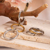 Wholesale Interlocking Plain Ring In Stainless Steel With Geometric Design Vacuum Real Gold Electroplating In Pvd Furnace Unisex Hand Jewelry