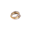 Wholesale Interlocking Plain Ring In Stainless Steel With Geometric Design Vacuum Real Gold Electroplating In Pvd Furnace Unisex Hand Jewelry