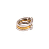Wholesale Interlocking Plain Ring In Stainless Steel With Geometric Design Vacuum Real Gold Electroplating In Pvd Furnace Unisex Hand Jewelry
