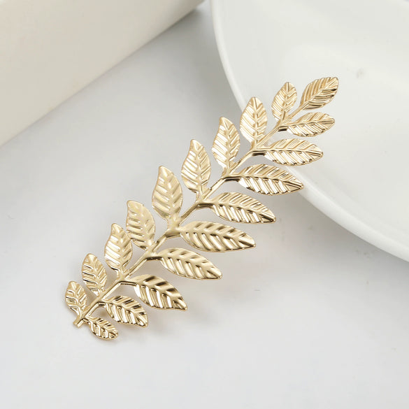 Wholesale Iron Baroque Golden Leaves Electroplated Hair Accessories For Women And Men