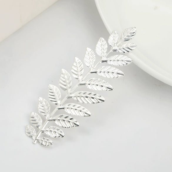 Wholesale Iron Baroque Golden Leaves Electroplated Hair Accessories For Women And Men