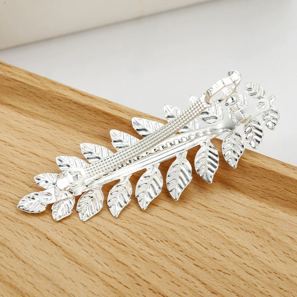 Wholesale Iron Baroque Style Leaves Hairpin Electroplated Women's Hair Accessory