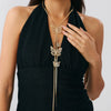 Wholesale Iron Butterfly Snake Bone Chain Necklace With Flower Insect Pattern Electroplated For Women