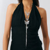 Wholesale Iron Butterfly Snake Bone Chain Necklace With Flower Insect Pattern Electroplated For Women