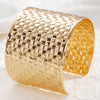 Wholesale Iron Electroplated Gold Widebrimmed Irregular Geometric Minimalist Retro Exaggerated Personality Bracelet Jewelry