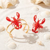 Wholesale Iron Electroplated Lobster Bracelet And Ring Set Niche Animal Style Jewelry Accessories