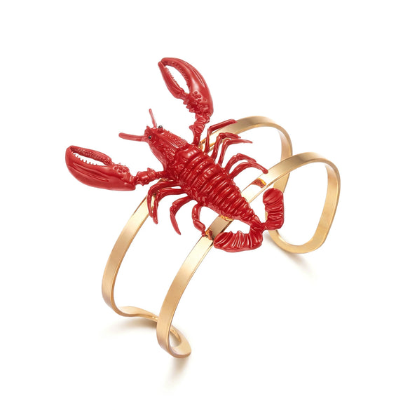 Wholesale Iron Electroplated Lobster Bracelet And Ring Set Niche Animal Style Jewelry Accessories