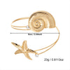 Wholesale Iron Electroplated Starfish And Conch Openstyle Arm Bracelet Modern Minimalist Accessories