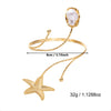Wholesale Iron Electroplated Starfish And Conch Openstyle Arm Bracelet Modern Minimalist Accessories