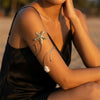 Wholesale Iron Electroplated Starfish And Conch Openstyle Arm Bracelet Modern Minimalist Accessories