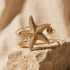 Wholesale Iron Electroplated Starfish Open Arm Bracelet Modern Minimalist Animal Style Hand Accessory