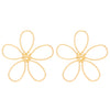 Wholesale Iron Flower Hollow Electroplated Women's Earrings