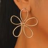 Wholesale Iron Flower Hollow Electroplated Women's Earrings
